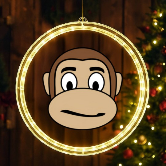 Discover Monkey Emoji - skeptical LED Christmas Window Lights