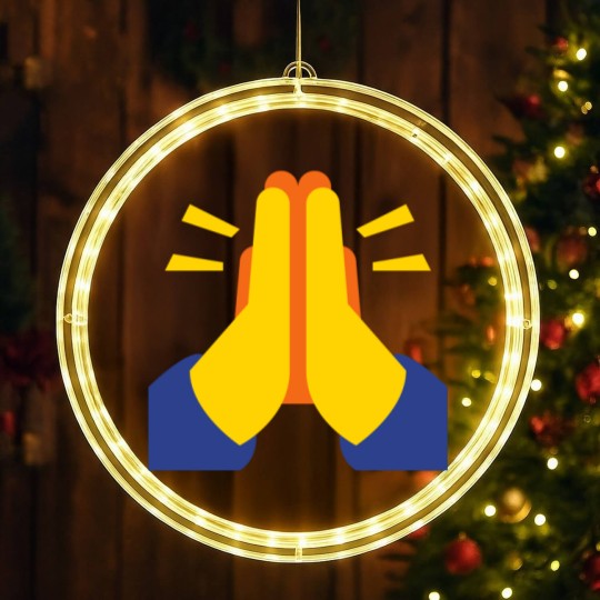 Discover Pray Emojis LED Christmas Window Lights