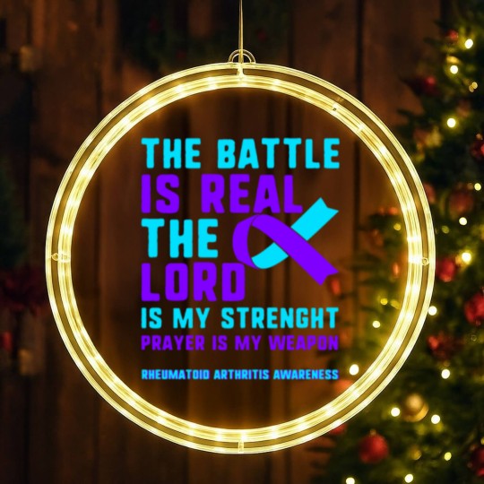 Discover Rheumatoid Arthritis Awareness LED Christmas Window Lights, The Battle LED Christmas Window Lights