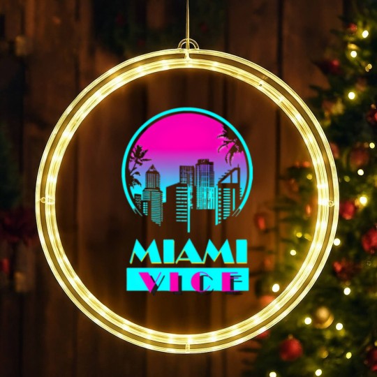Discover MIAMI VICE Beach LED Christmas Window Lights