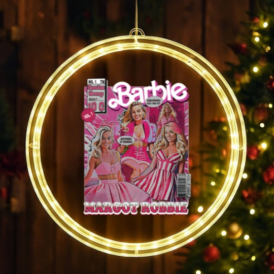 Discover Margot Robbie Barbie  LED Christmas Window Lights, Retro Vintage Margot Robbie LED Christmas Window Lights