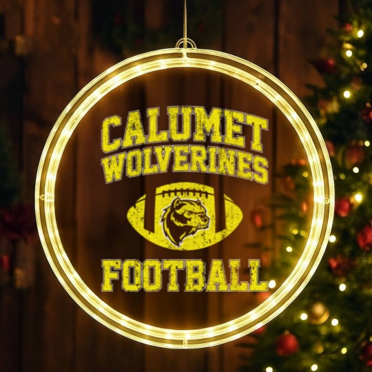 Discover Calumet Wolverines Football - Red Dawn - LED Christmas Window Lights