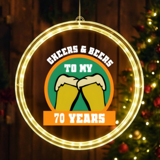 Discover 70th Birthday 70 Years Gift Funny Saying LED Christmas Window Lights
