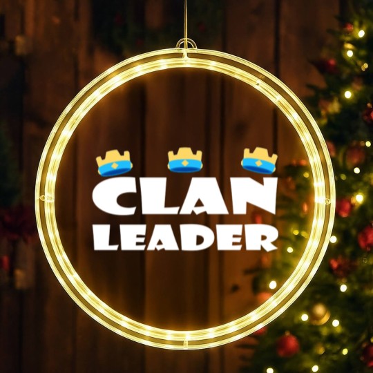 Discover Clash Of Clans Clan Leader - Perfect for COC fans and Clash Royale Fansfunny LED Christmas Window Lights