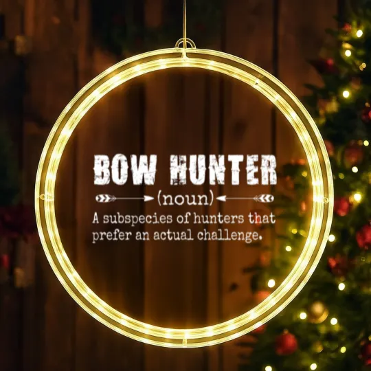 Discover Bow Hunter Definition funny hunting LED Christmas Window Lights