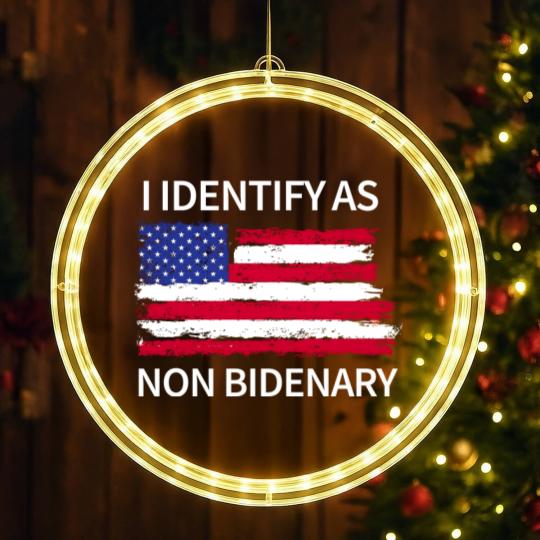Discover I Identify As Non Bidenary LED Christmas Window Lights, Conservative LED Christmas Window Lights, Trump LED Christmas Window Lights
