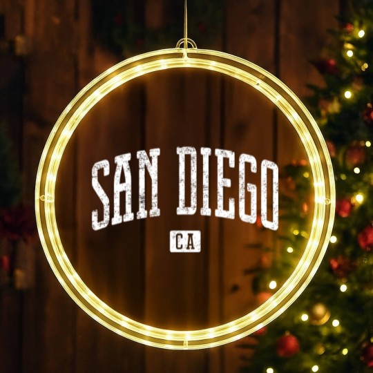 Discover San Diego CA Vintage City - San Diego - LED Christmas Window Lights