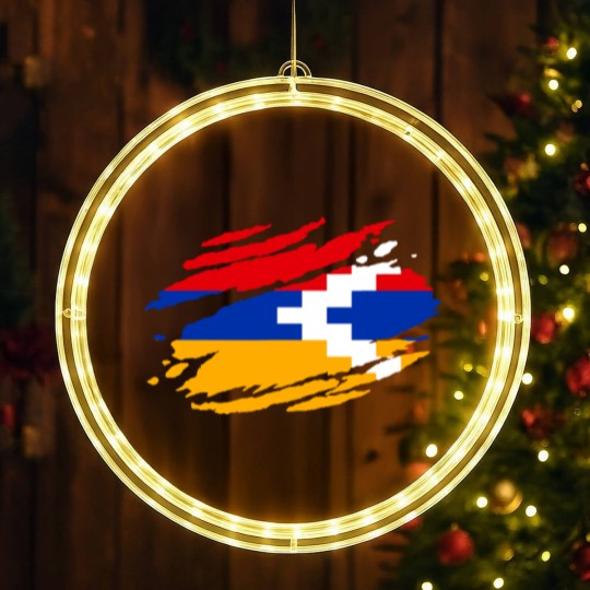 Discover Artsakh Flag Proud Artsakh Support Artsakh Strong LED Christmas Window Lights