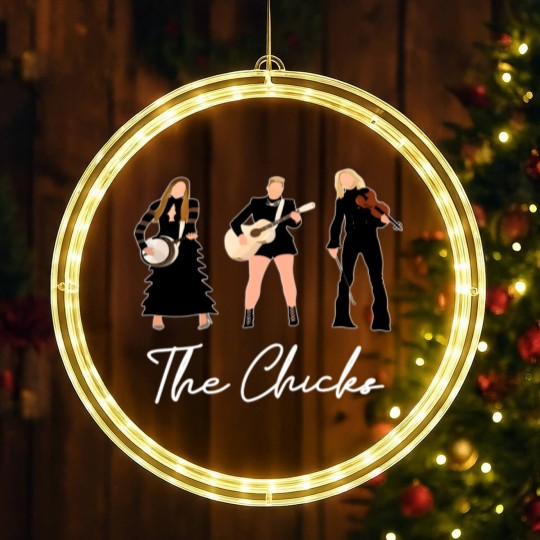 Discover The Chicks World Tour 2023 LED Christmas Window Lights, The Chicks LED Christmas Window Lights Fan Gifts, The Chicks Band LED Christmas Window Lights