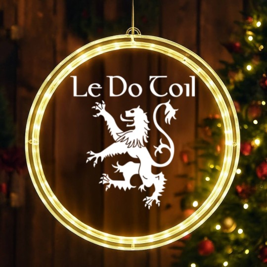 Discover Beer Please In Scots Gaelic LED Christmas Window Lights | Lion Rampant Of Scotland Gifts | Scottish Heritage LED Christmas Window Lights