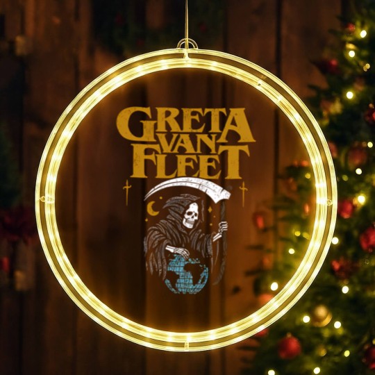 Discover Greta Van Fleet LED Christmas Window Lights, Retro Greta Van LED Christmas Window Lights, Dream In Gold Tour 2023 LED Christmas Window Lights