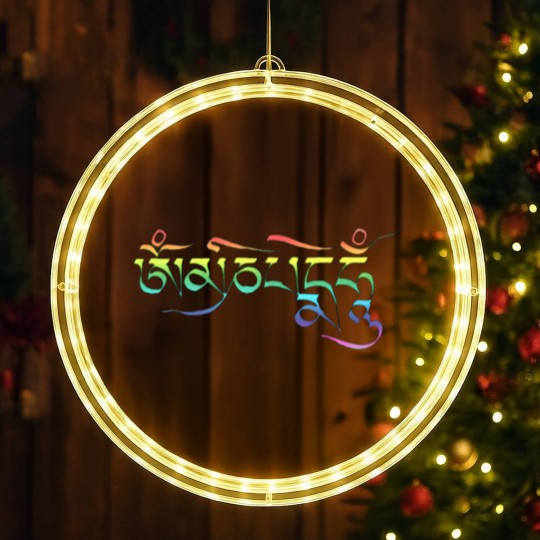 Discover Om Mani Mantra LED Christmas Window Lights
