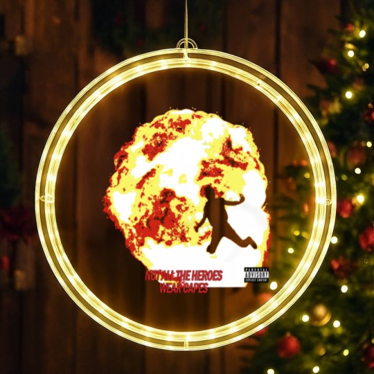 Discover Metro Boomin Not All Heroes Wear Capes Album Cover LED Christmas Window Lights