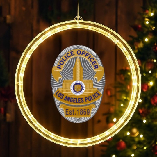 Discover LAPD Police Officer Badge LED Christmas Window Lights