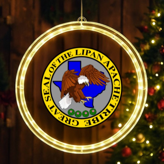 Discover Lipan Apache Tribe's Great Seal Womens Dark T LED Christmas Window Lights