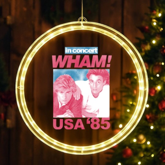 Discover Wham in Concert George Michael and Andrew Ridgeley USA '85 Adult LED Christmas Window Lights 80s Graphic LED Christmas Window Lights