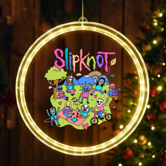 Discover SL.I.P.KN.OT LED Christmas Window Lights - All Hope Is Gone LED Christmas Window Lights - The End So Far Merch -  The Gray Chapter LED Christmas Window Lights