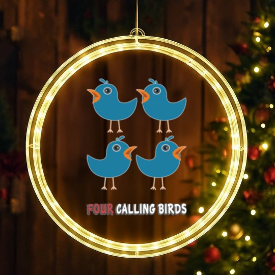 Discover Four Calling Birds Song 12 Days Christmas LED Christmas Window Lights