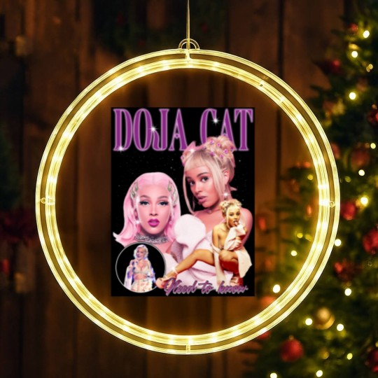 Discover Bootleg Doja Cat LED Christmas Window Lights, Doja Cat 90s Graphic LED Christmas Window Lights, Vintage LED Christmas Window Lights