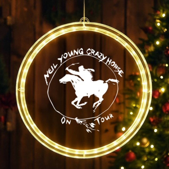 Discover Unisex // Neil Young // Crazy Horse // Short Sleeve LED Christmas Window Lights
