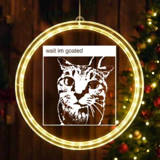 Discover wait i'm goated funny meme t LED Christmas Window Lights