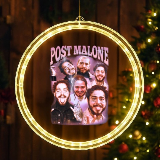 Discover Post Malone LED Christmas Window Lights, Post Malone LED Christmas Window Lights, Post Malone Printed Graphic LED Christmas Window Lights, Posty Fan LED Christmas Window Lights