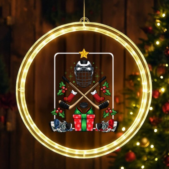 Discover ice hockey LED Christmas Window Lights