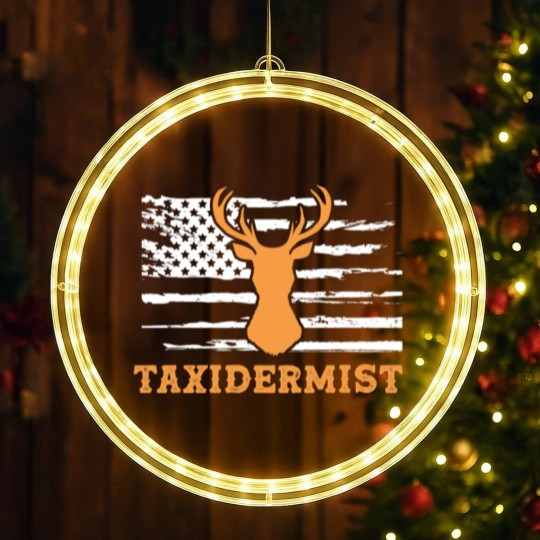 Discover Taxidermist American Flag Taxidermy LED Christmas Window Lights
