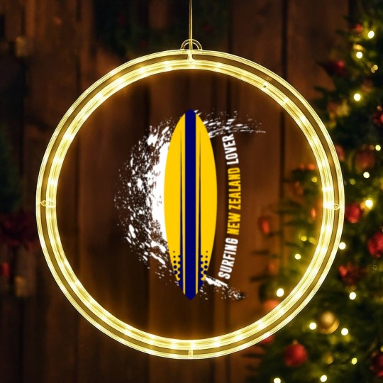 Discover Surfing New Zealand Lover LED Christmas Window Lights