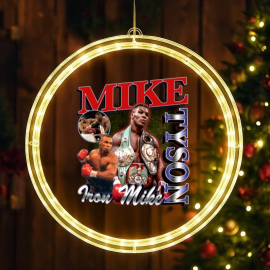 Discover Vintage Wash Mike Tyson LED Christmas Window Lights, Vintage Acid Wash