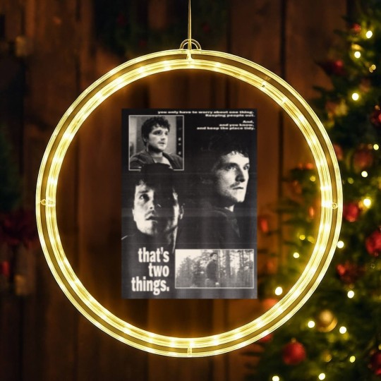 Discover Josh Hutcherson Mike Schmidt FNAF Movie Poster LED Christmas Window Lights
