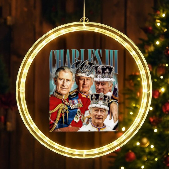 Discover Limited King Charles III Vintage LED Christmas Window Lights