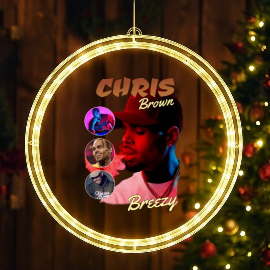 Discover Retro Chris Brown Under The Influence Tour Cotton LED Christmas Window Lights LED Christmas Window Lights