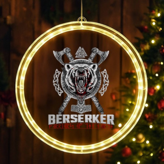 Discover Berserker Viking Norse Pagan Bear Warrior LED Christmas Window Lights