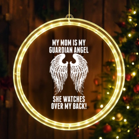 Discover My Mom Is My Guardian Angel She Watches Over My LED Christmas Window Lights