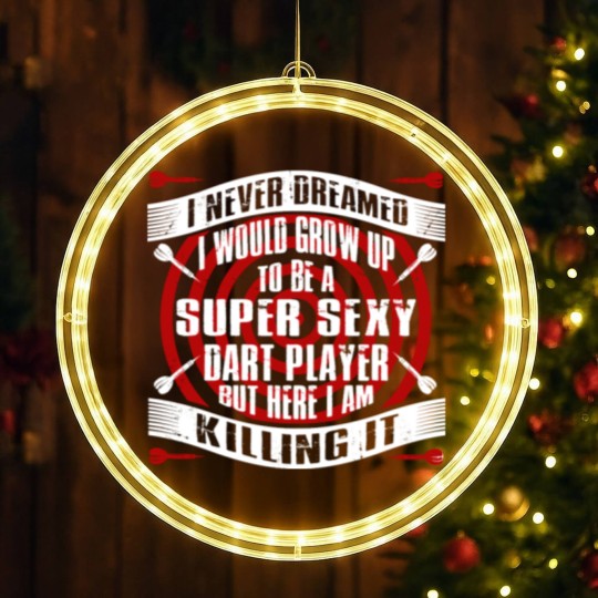 Discover Super Sexy dart player 2 LED Christmas Window Lights