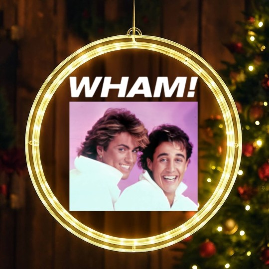 Discover WHAM! LED Christmas Window Lights 80's George Michael Vibes, George Michael and Andrew Ridgeley LED Christmas Window Lights