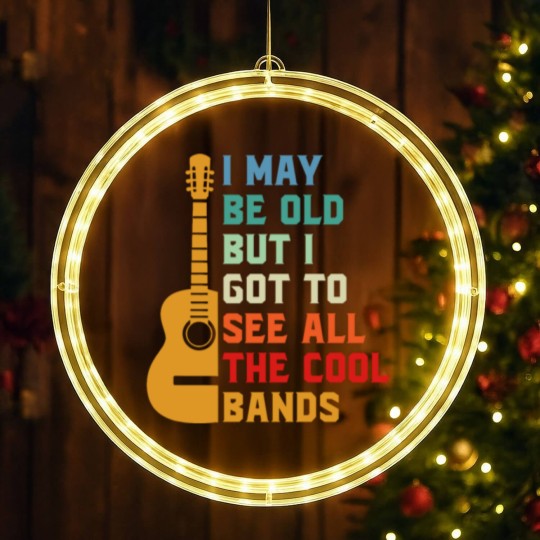 Discover I May Be Old Best Bands LED Christmas Window Lights