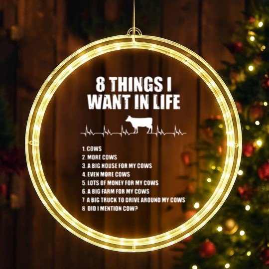 Discover 8 things I want in life cow LED Christmas Window Lights