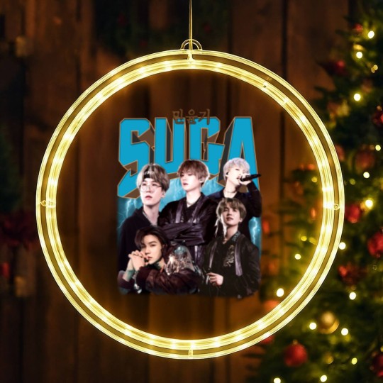 Discover BTS Suga Kpop Music LED Christmas Window Lights