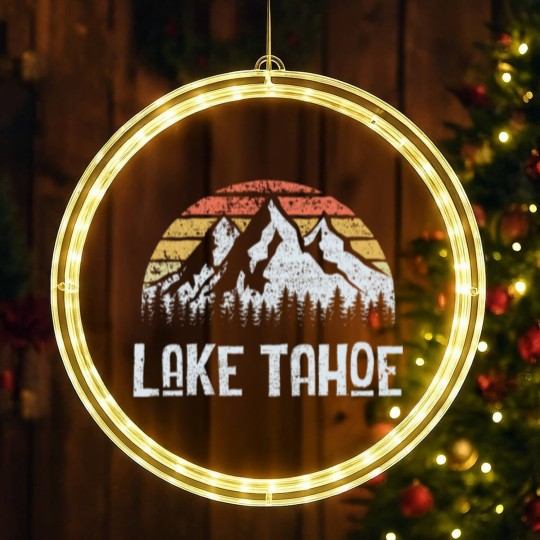 Discover Vintage Retro Lake Tahoe LED Christmas Window Lights
