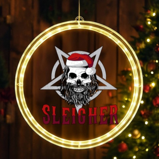 Discover Sleigher Heavy Metal Slayer Christmas LED Christmas Window Lights