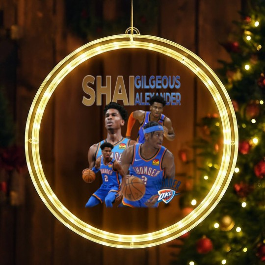 Discover Shai Gilgeous Alexander Vintage LED Christmas Window Lights, Durant LED Christmas Window Lights Vintage 90s 80s Bootleg LED Christmas Window Lights