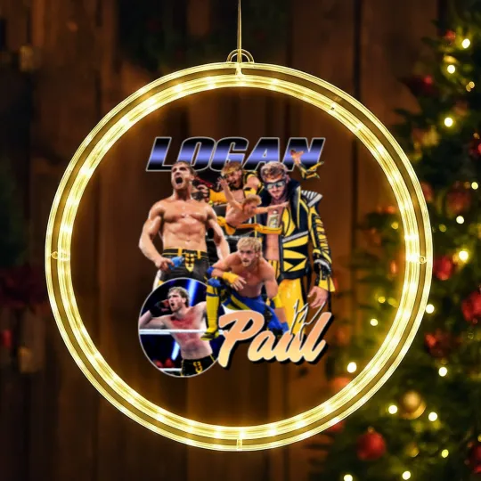 Discover Vintage Bootleg Style Logan Paul LED Christmas Window Lights