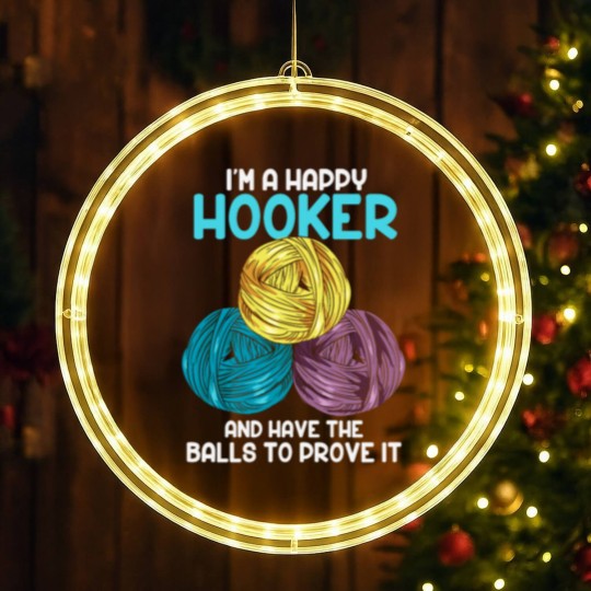 Discover Crocheting Knitting Hooker Quilting Sewing Fabric LED Christmas Window Lights