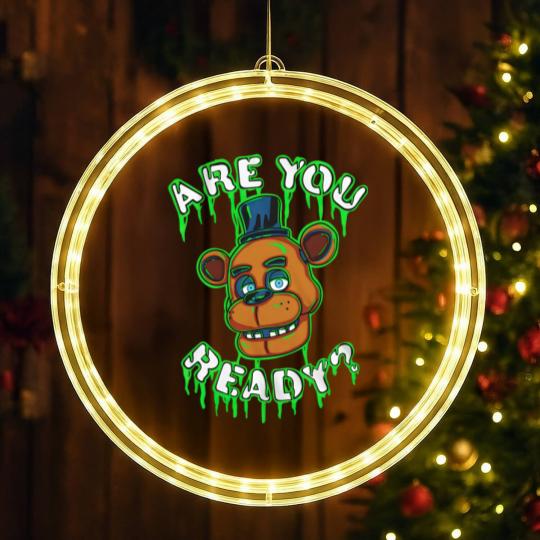 Discover Five Nights at Freddy's Freddy Fazbear's Pizza LED Christmas Window Lights