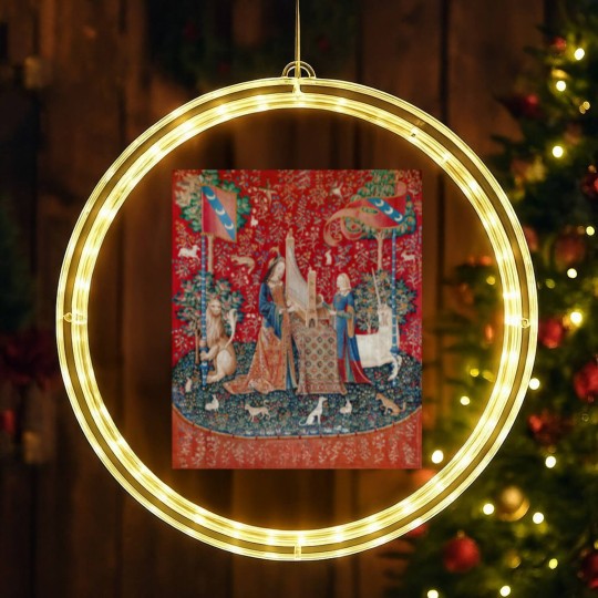 Discover Lady and Unicorn Medieval Tapestry LED Christmas Window Lights