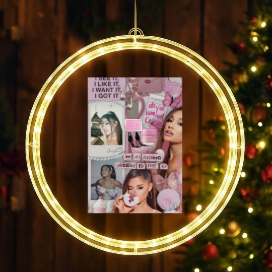 Discover Vintage Ariana Grade LED Christmas Window Lights, Music Concert Graphic LED Christmas Window Lights