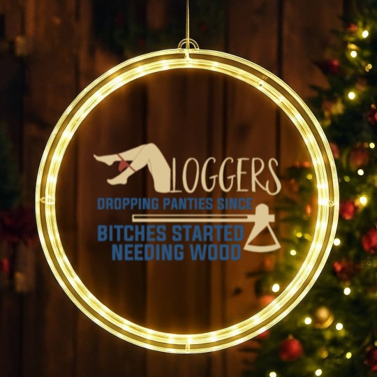 Discover Logging Needing Wood Funny Logger LED Christmas Window Lights