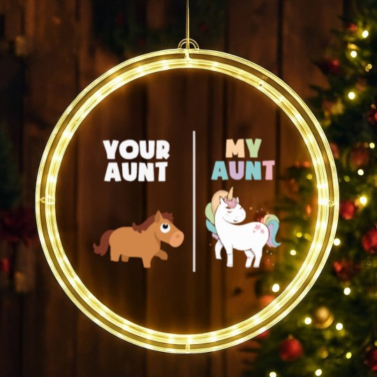 Discover Unicorn Aunt LED Christmas Window Lights